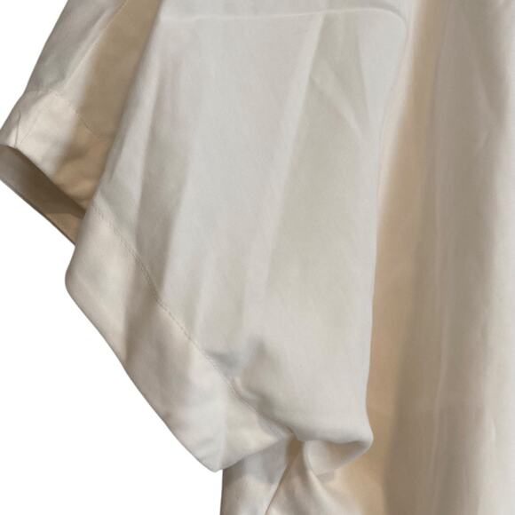 Womens J.Jill White Pique Modern Boxy Cropped Buttery Soft Modal Top Size Medium - Picture 8 of 16